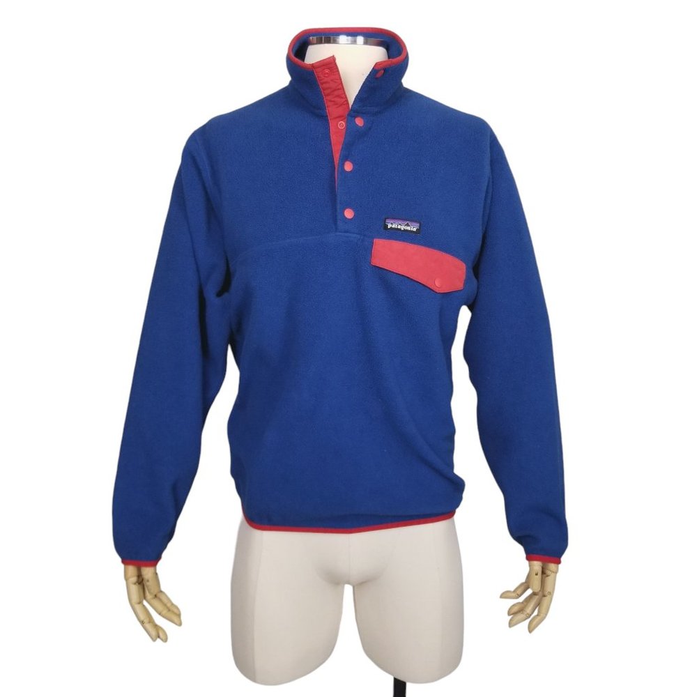 Patagonia Synchilla Snap T Lightweight Fleece Pullover Royal Blue Sz Small